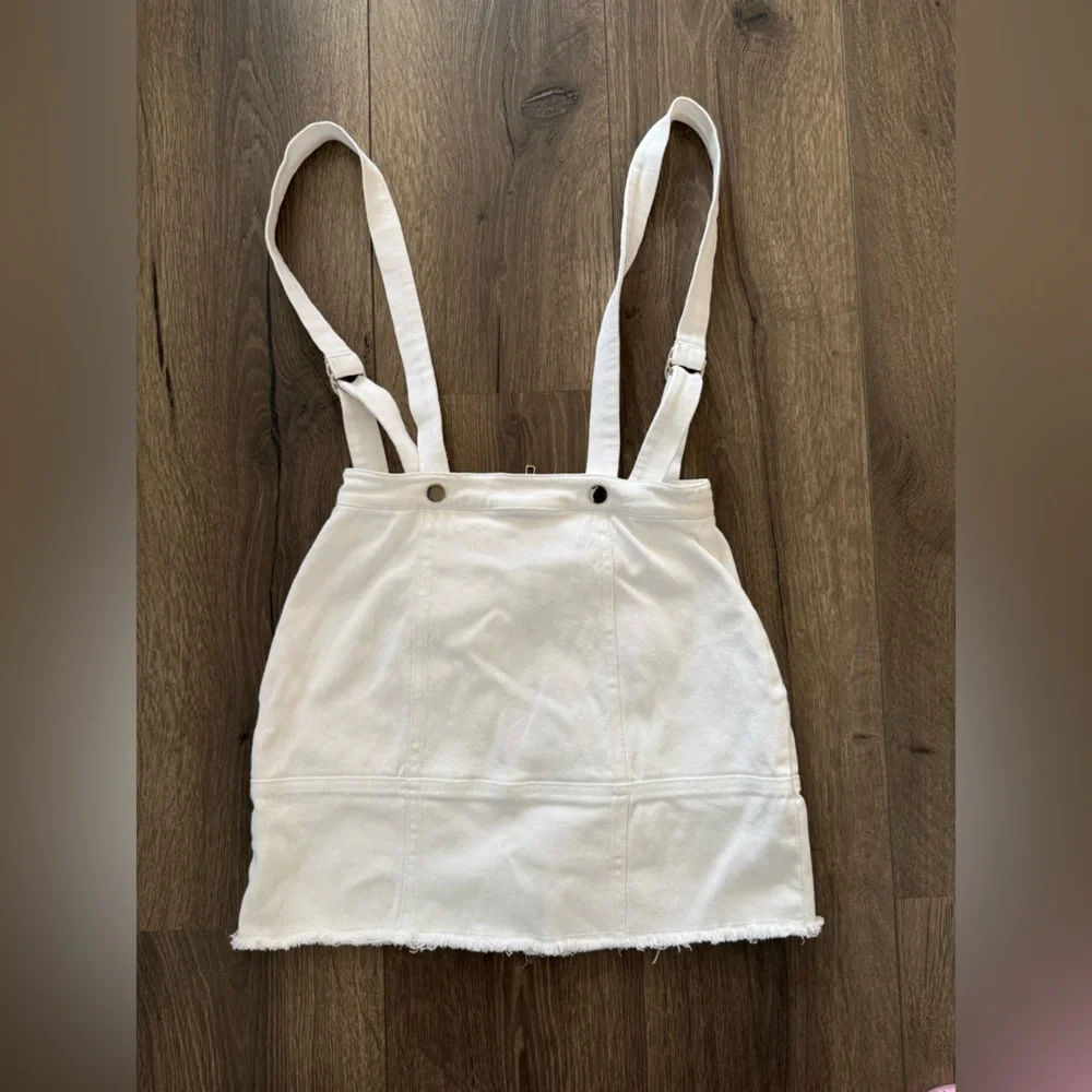 FOR LOVE & LEMONS Monika Overalls Mini Skirt White Size XS - Picture 2 of 11